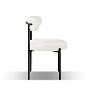 Amia Fabric Dining Chair Set of 2 – Black & White