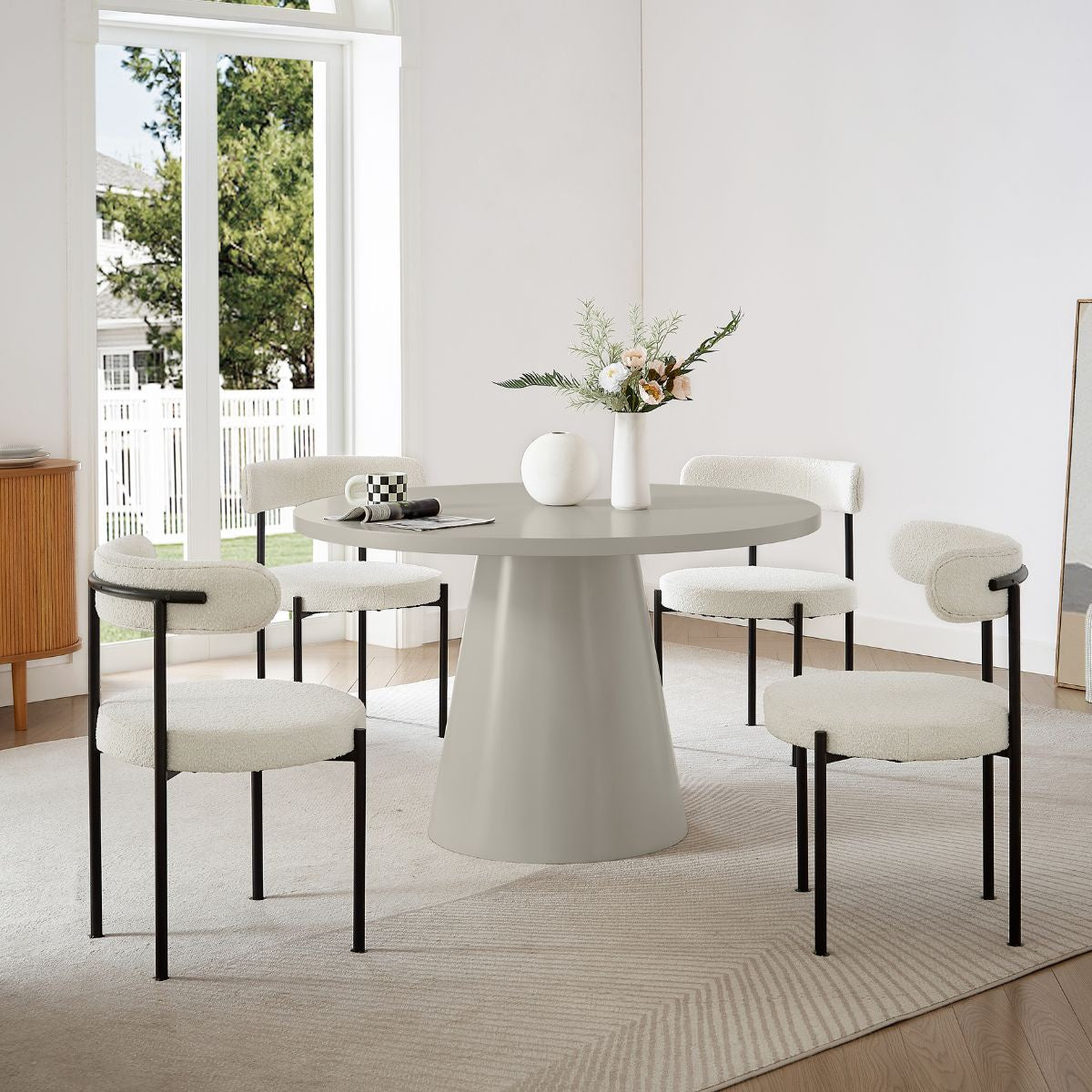 Asher Dining Table – Light Grey