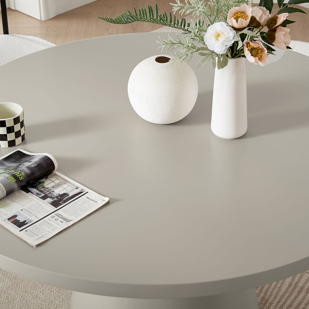 Asher Dining Table – Light Grey