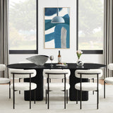 Tate 8 Seater Dining Table in Black