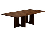 Walnut Melamine Dining Table 6 Seater