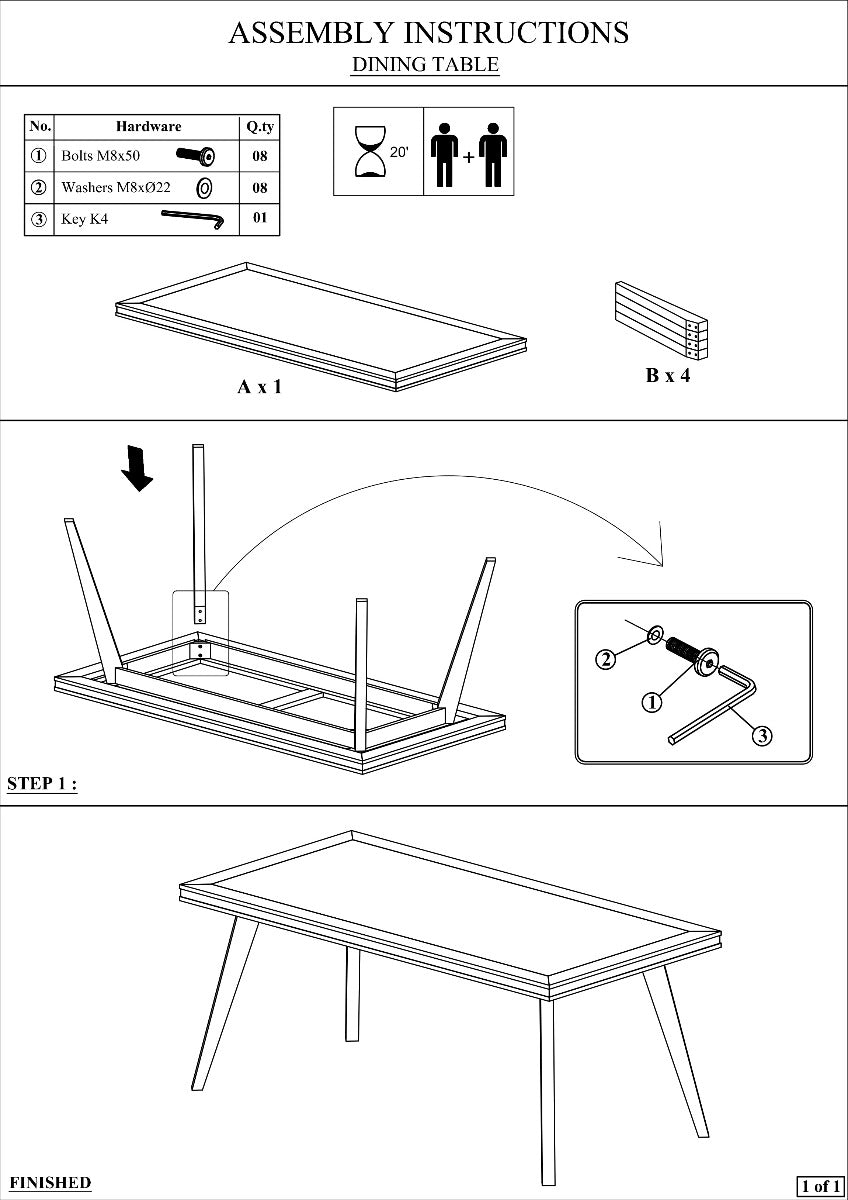 Sage Wooden Dining Table – Silver