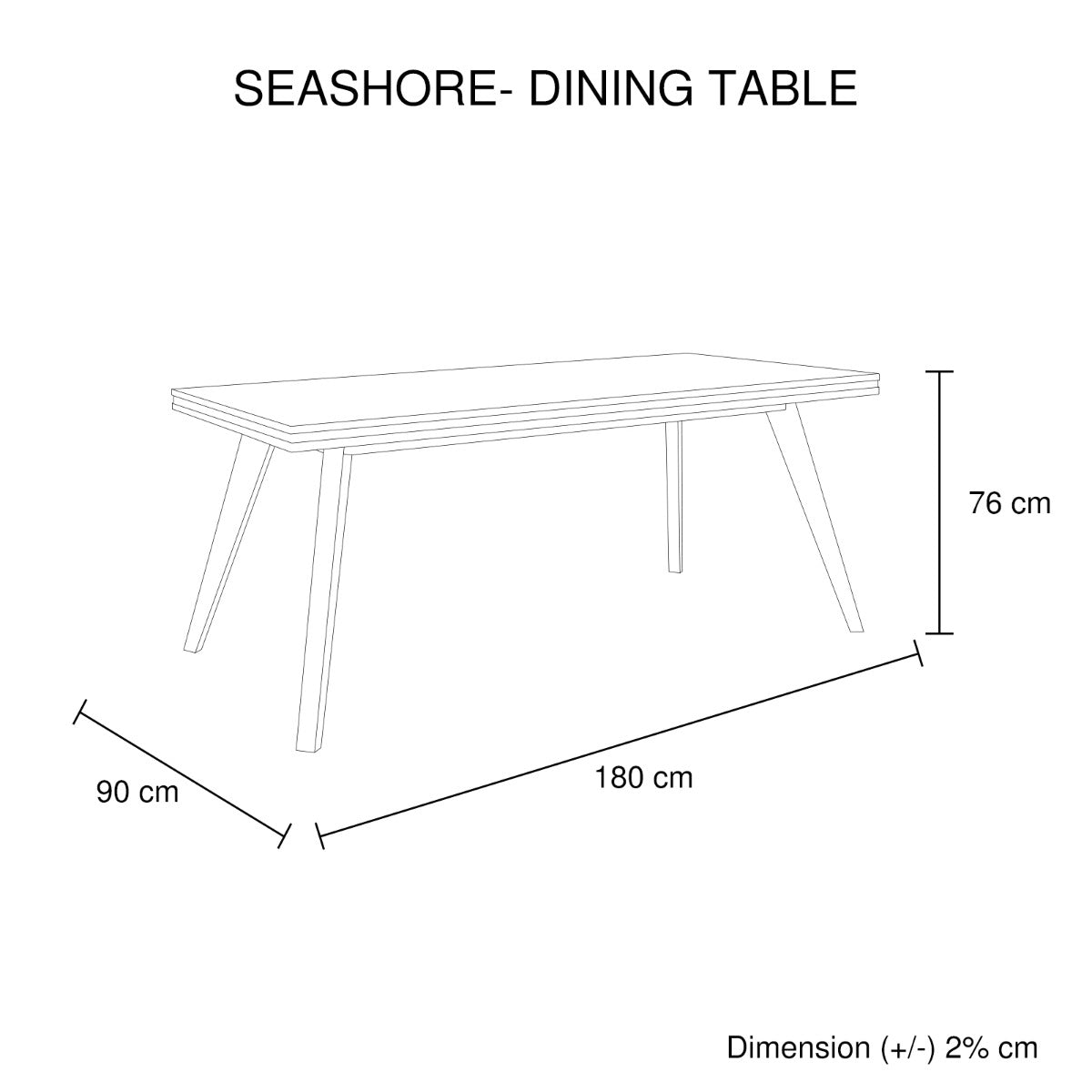 Sage Wooden Dining Table – Silver