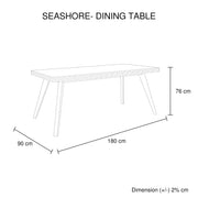 Sage Wooden Dining Table – Silver