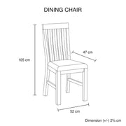 Reed Fabric Dining Chair Set of 2