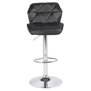 Jena PU Leather Gas-Lift Swivel Kitchen Bar Stool Set of 2 – Black
