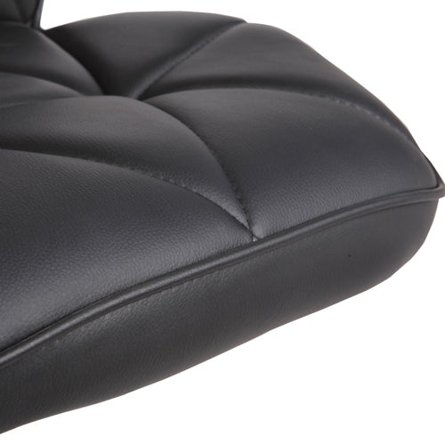 Jena PU Leather Gas-Lift Swivel Kitchen Bar Stool Set of 2 – Black
