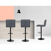 Set of 2 Kitchen Bar Stools Swivel Vintage Bar Stool PU Leather Gas Lift Chairs - BSR