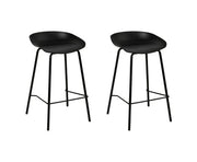 Fellini Plastic Kitchen Bar Stool Set of 2 – Black
