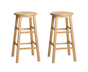 Andora Wooden Bar Stool Set of 2 – Natural