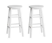 Andora Wooden Bar Stool Set of 2 – White