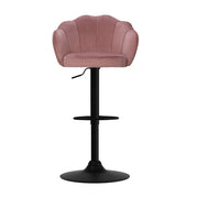 Nessa Velvet Gas-Lift Swivel Kitchen Bar Stool Set of 2 – Pink