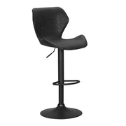 Frawley PU Leather Gas-Lift Swivel Kitchen Bar Stool Set of 2 – Black