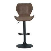 Frawley PU Leather Gas-Lift Swivel Kitchen Bar Stool Set of 2 – Brown