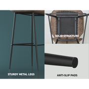 Kingsley PU Leather Kitchen Bar Stool Set of 2 – Brown