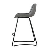 Flavian Velvet Kitchen Bar Stool Set of 2 – Grey