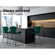 Kristlyn Velvet Kitchen Bar Stool – Green