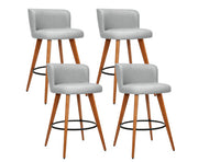 Conrad Fabric Bar Stool Set of 4 – Grey