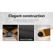 Walden PU Leather Wooden Swivel Kitchen Bar Stool Set of 4 – Black