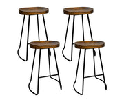 Miller Wooden Bar Stool Set of 4 – Black