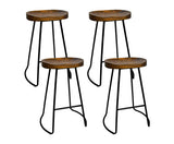 Set of 4 Vintage Tractor Bar Stools Retro Bar Stool Industrial Chairs Black 65c