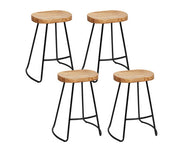 Miller Industrial Tractor-Seat Bar Stool Set of 4 – Black