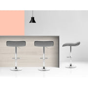 Mason Fabric Gas-Lift Swivel Kitchen Bar Stool Set of 2 – Grey
