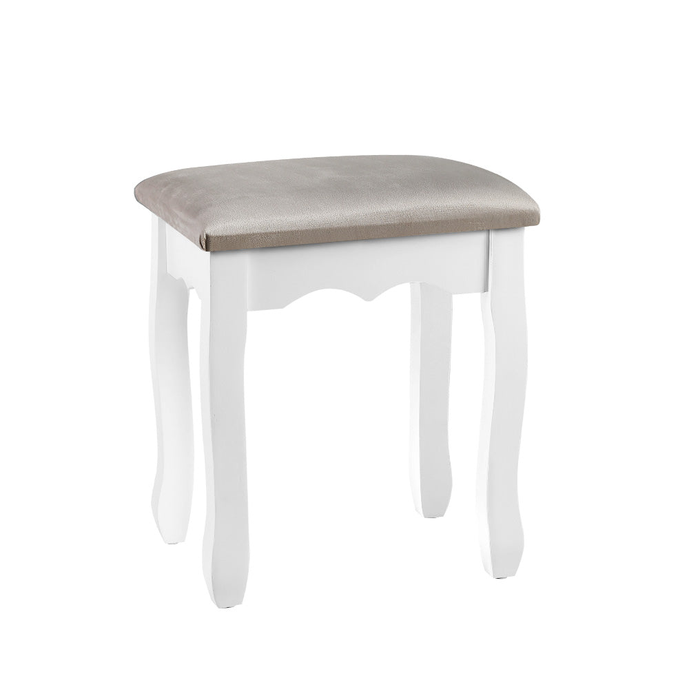 Avalon Velvet Vanity Stool – Grey