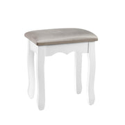 Avalon Velvet Vanity Stool – Grey