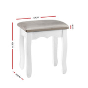 Avalon Velvet Vanity Stool – Grey