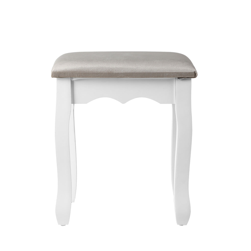 Avalon Velvet Vanity Stool – Grey