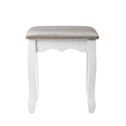 Avalon Velvet Vanity Stool – Grey