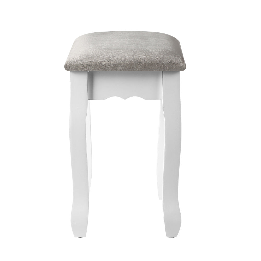 Avalon Velvet Vanity Stool – Grey