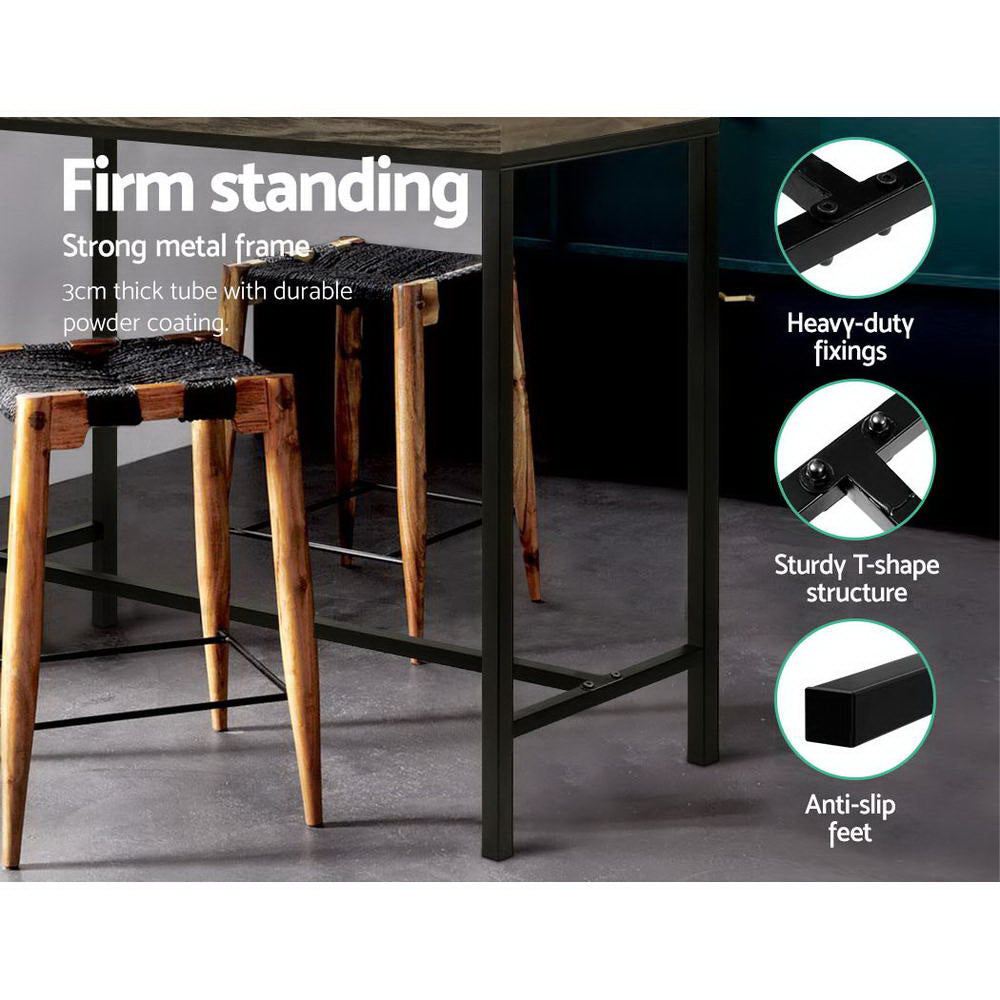 Aspen Bar Table & Stool Set – Brown