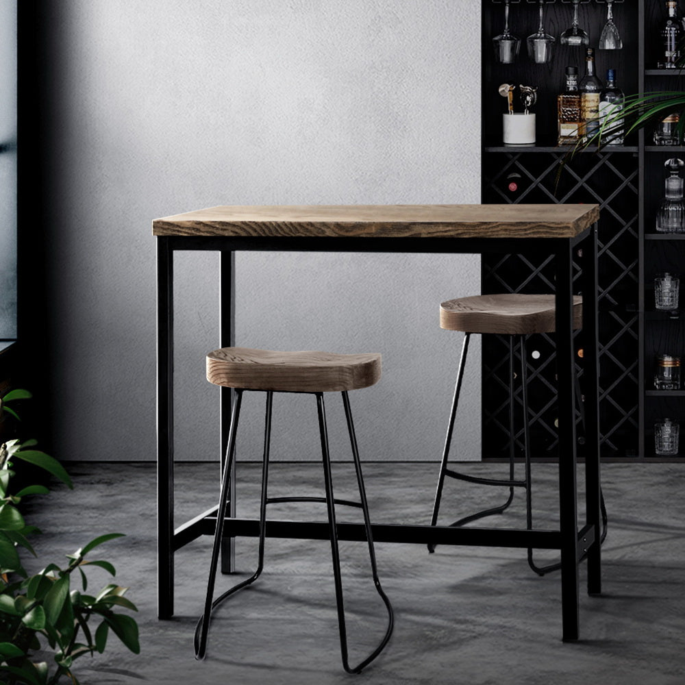 Aspen Bar Table & Stool Set – Brown