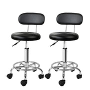 Blake PU Leather Vanity Stool Set of 2 – Black