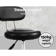 Blake PU Leather Vanity Stool Set of 2 – Black
