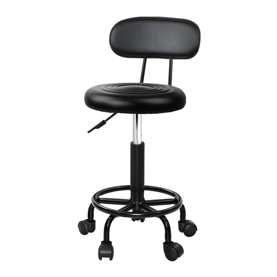 Brentwood PU Leather Gas-Lift Swivel Bar Stool – Black