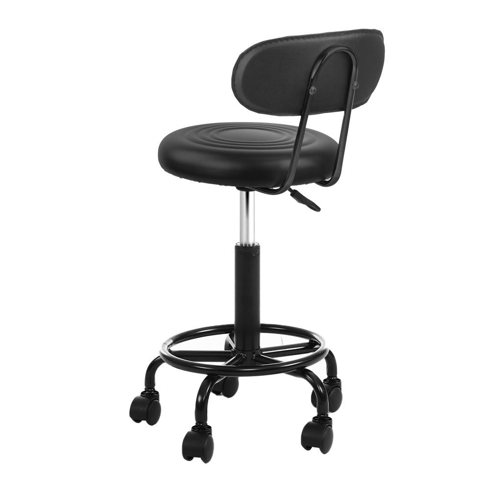 Brentwood PU Leather Vanity Stool Set of 2 – Black