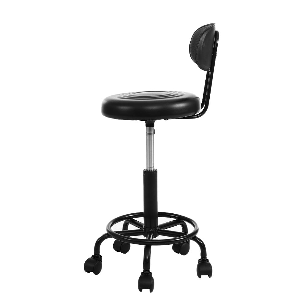 Brentwood PU Leather Vanity Stool Set of 2 – Black
