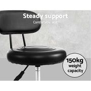 Brentwood PU Leather Vanity Stool Set of 2 – Black