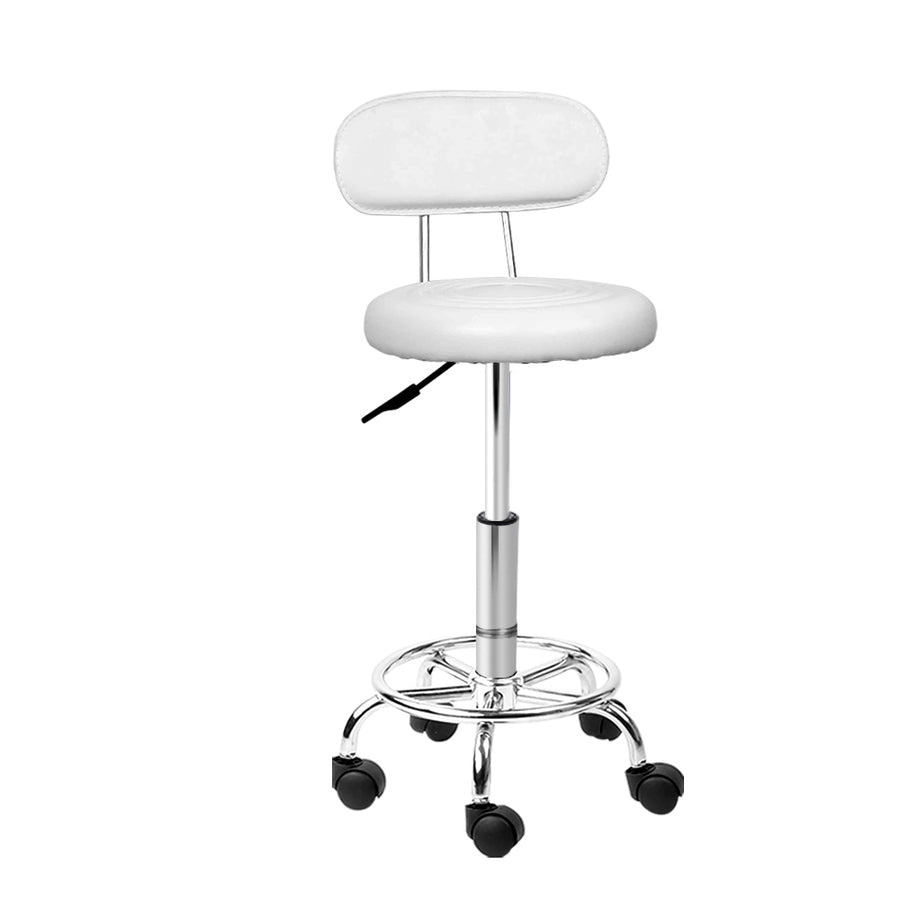 Blake PU Leather Vanity Stool – White