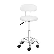 Blake PU Leather Gas-Lift Swivel Bar Stool Set of 2 – White