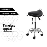 Blythe PU Leather Gas-Lift Swivel Bar Stool Set of 2 – Black