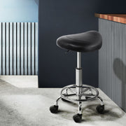 Blythe PU Leather Gas-Lift Swivel Bar Stool Set of 2 – Black