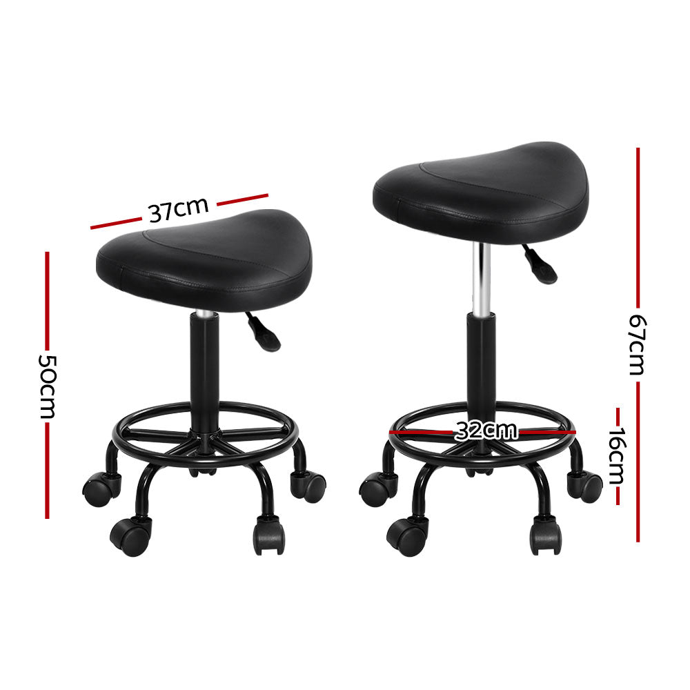 Berkley PU Leather Vanity Stool – Black