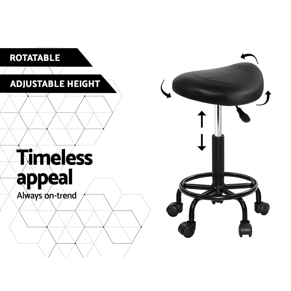 Berkley PU Leather Vanity Stool – Black