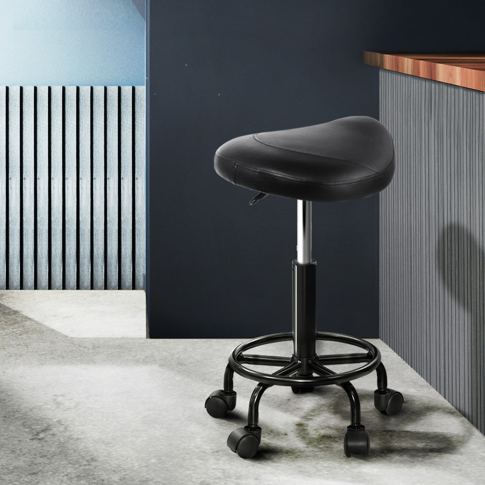 Berkley PU Leather Gas-Lift Swivel Bar Stool Set of 2 – Black