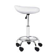 Blythe PU Leather Gas-Lift Swivel Bar Stool – White