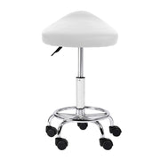 Blythe PU Leather Gas-Lift Swivel Bar Stool Set of 2 – White